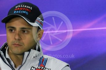 World © Octane Photographic Ltd. F1 Canadian GP FIA Drivers’ Press Conference, Circuit Gilles Villeneuve, Montreal, Canada. Thursday 9th June 2016. Williams Martini Racing – Felipe Massa. Digital Ref :1582LB1D8710