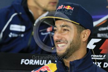 World © Octane Photographic Ltd. F1 Canadian GP FIA Drivers’ Press Conference, Circuit Gilles Villeneuve, Montreal, Canada. Thursday 9th June 2016. Red Bull Racing – Daniel Ricciardo. Digital Ref :1582LB1D8783