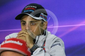 World © Octane Photographic Ltd. F1 Canadian GP FIA Drivers’ Press Conference, Circuit Gilles Villeneuve, Montreal, Canada. Thursday 9th June 2016. Williams Martini Racing – Felipe Massa. Digital Ref :1582LB1D8816