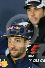 World © Octane Photographic Ltd. F1 Canadian GP FIA Drivers’ Press Conference, Circuit Gilles Villeneuve, Montreal, Canada. Thursday 9th June 2016. Red Bull Racing – Daniel Ricciardo. Digital Ref :1582LB1D8831