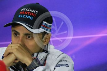 World © Octane Photographic Ltd. F1 Canadian GP FIA Drivers’ Press Conference, Circuit Gilles Villeneuve, Montreal, Canada. Thursday 9th June 2016. Williams Martini Racing – Felipe Massa. Digital Ref :1582LB1D8872