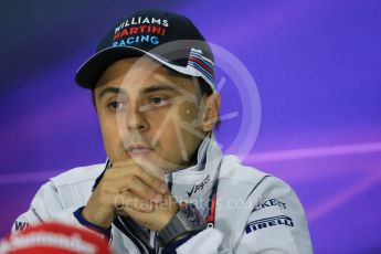 World © Octane Photographic Ltd. F1 Canadian GP FIA Drivers’ Press Conference, Circuit Gilles Villeneuve, Montreal, Canada. Thursday 9th June 2016. Williams Martini Racing – Felipe Massa. Digital Ref :1582LB1D8929