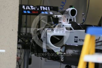 World © Octane Photographic Ltd. Williams Martini Racing, Williams Mercedes FW38 – Valtteri Bottas. Thursday 9th June 2016, F1 Canadian GP Pitlane, Circuit Gilles Villeneuve, Montreal, Canada. Digital Ref :1581LB1D9095