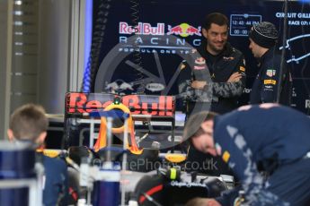 World © Octane Photographic Ltd. Red Bull Racing RB12 rear wing. Thursday 9th June 2016, F1 Canadian GP Pitlane, Circuit Gilles Villeneuve, Montreal, Canada. Digital Ref :1581LB1D9118