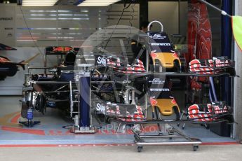 World © Octane Photographic Ltd. Scuderia Toro Rosso STR11 noses and front wings. Thursday 9th June 2016, F1 Canadian GP Pitlane, Circuit Gilles Villeneuve, Montreal, Canada. Digital Ref :1581LB1D9175