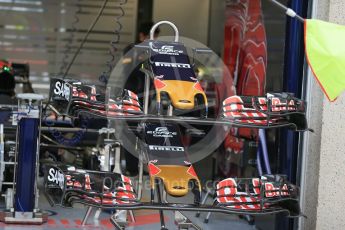 World © Octane Photographic Ltd. Scuderia Toro Rosso STR11 noses and front wings. Thursday 9th June 2016, F1 Canadian GP Pitlane, Circuit Gilles Villeneuve, Montreal, Canada. Digital Ref :1581LB1D9180