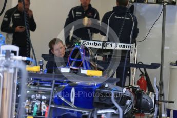 World © Octane Photographic Ltd. Sauber F1 Team C35 – Marcus Ericsson. Thursday 9th June 2016, F1 Canadian GP Pitlane, Circuit Gilles Villeneuve, Montreal, Canada. Digital Ref :1581LB1D9258