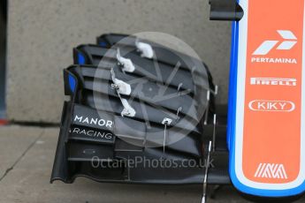 World © Octane Photographic Ltd. Manor Racing MRT05 noses and front wings. Thursday 9th June 2016, F1 Canadian GP Pitlane, Circuit Gilles Villeneuve, Montreal, Canada. Digital Ref :1581LB1D9294