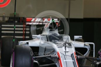 World © Octane Photographic Ltd. Haas F1 Team VF-16 – Romain Grosjean. Thursday 9th June 2016, F1 Canadian GP Pitlane, Circuit Gilles Villeneuve, Montreal, Canada. Digital Ref :1581LB1D9308