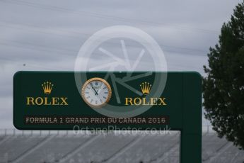 World © Octane Photographic Ltd. Pit exit timing board. Thursday 9th June 2016, F1 Canadian GP Pitlane, Circuit Gilles Villeneuve, Montreal, Canada. Digital Ref :1581LB1D9331