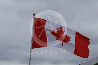 World © Octane Photographic Ltd. Canadian Flag. F1 Canadian GP, Circuit Gilles Villeneuve, Montreal, Canada. Digital Ref : 1581LB1D9492