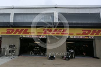 World © Octane Photographic Ltd. Mercedes AMG Petronas W07 Hybrid – Lewis Hamilton and Nico Rosberg. Thursday 9th June 2016, F1 Canadian GP Pitlane, Circuit Gilles Villeneuve, Montreal, Canada. Digital Ref :1581LB5D8941