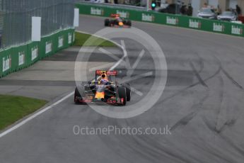 World © Octane Photographic Ltd. Red Bull Racing RB12 – Max Verstappen and Daniel Ricciardo. Sunday 12th June 2016, F1 Canadian GP Race, Circuit Gilles Villeneuve, Montreal, Canada. Digital Ref :