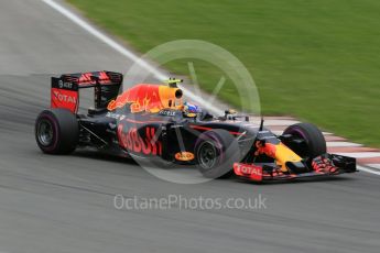 World © Octane Photographic Ltd. Red Bull Racing RB12 – Max Verstappen. Sunday 12th June 2016, F1 Canadian GP Race, Circuit Gilles Villeneuve, Montreal, Canada. Digital Ref :1592LB1D3759
