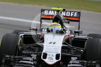 World © Octane Photographic Ltd. Sahara Force India VJM09 - Sergio Perez. Friday 10th June 2016, F1 Canadian GP Practice 1, Circuit Gilles Villeneuve, Montreal, Canada. Digital Ref : 1586LB1D0036