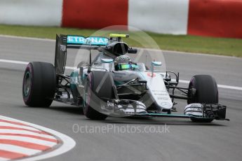 World © Octane Photographic Ltd. Mercedes AMG Petronas W07 Hybrid – Nico Rosberg. Friday 10th June 2016, F1 Canadian GP Practice 1, Circuit Gilles Villeneuve, Montreal, Canada. Digital Ref : 1586LB1D0084