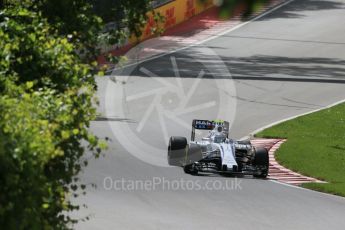 World © Octane Photographic Ltd. Williams Martini Racing, Williams Mercedes FW38 – Valtteri Bottas. Friday 10th June 2016, F1 Canadian GP Practice 1, Circuit Gilles Villeneuve, Montreal, Canada. Digital Ref : 1586LB1D9574