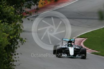 World © Octane Photographic Ltd. Mercedes AMG Petronas W07 Hybrid – Nico Rosberg. Friday 10th June 2016, F1 Canadian GP Practice 1, Circuit Gilles Villeneuve, Montreal, Canada. Digital Ref : 1586LB1D9595
