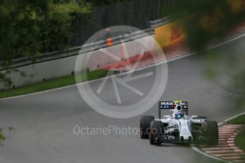 World © Octane Photographic Ltd. Williams Martini Racing, Williams Mercedes FW38 – Valtteri Bottas. Friday 10th June 2016, F1 Canadian GP Practice 1, Circuit Gilles Villeneuve, Montreal, Canada. Digital Ref : 1586LB1D9730