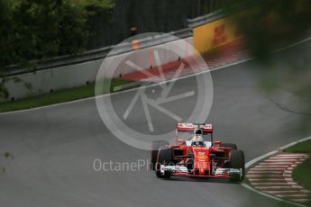 World © Octane Photographic Ltd. Scuderia Ferrari SF16-H – Sebastian Vettel. Friday 10th June 2016, F1 Canadian GP Practice 1, Circuit Gilles Villeneuve, Montreal, Canada. Digital Ref : 1586LB1D9752