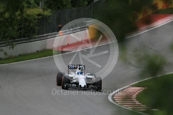 World © Octane Photographic Ltd. Williams Martini Racing, Williams Mercedes FW38 – Felipe Massa. Friday 10th June 2016, F1 Canadian GP Practice 1, Circuit Gilles Villeneuve, Montreal, Canada. Digital Ref : 1586LB1D9769