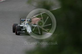 World © Octane Photographic Ltd. Williams Martini Racing, Williams Mercedes FW38 – Felipe Massa. Friday 10th June 2016, F1 Canadian GP Practice 1, Circuit Gilles Villeneuve, Montreal, Canada. Digital Ref : 1586LB1D9827