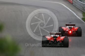 World © Octane Photographic Ltd. Scuderia Ferrari SF16-H – Sebastian Vettel and Kimi Raikkonen. Friday 10th June 2016, F1 Canadian GP Practice 1, Circuit Gilles Villeneuve, Montreal, Canada. Digital Ref : 1586LB1D9943