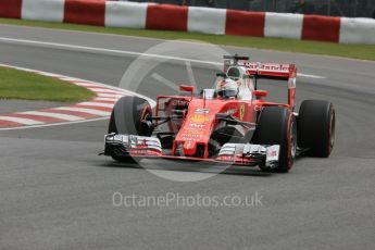 World © Octane Photographic Ltd. Scuderia Ferrari SF16-H – Sebastian Vettel. Friday 10th June 2016, F1 Canadian GP Practice 1, Circuit Gilles Villeneuve, Montreal, Canada. Digital Ref :1586LB5D9087