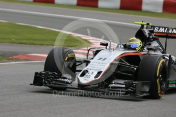 World © Octane Photographic Ltd. Sahara Force India VJM09 - Sergio Perez. Friday 10th June 2016, F1 Canadian GP Practice 1, Circuit Gilles Villeneuve, Montreal, Canada. Digital Ref :1586LB5D9109
