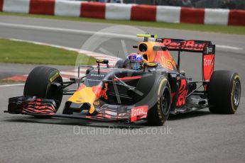 World © Octane Photographic Ltd. Red Bull Racing RB12 – Max Verstappen. Friday 10th June 2016, F1 Canadian GP Practice 1, Circuit Gilles Villeneuve, Montreal, Canada. Digital Ref :1586LB5D9135