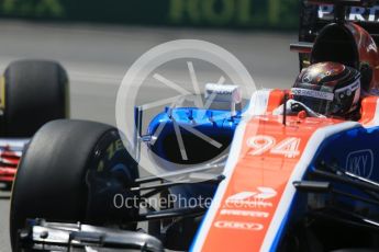 World © Octane Photographic Ltd. Manor Racing MRT05 - Pascal Wehrlein. Friday 10th June 2016, F1 Canadian GP Practice 2, Circuit Gilles Villeneuve, Montreal, Canada. Digital Ref :1587LB1D0121