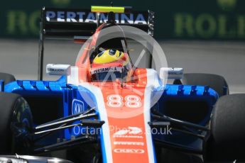 World © Octane Photographic Ltd. Manor Racing MRT05 – Rio Haryanto. Friday 10th June 2016, F1 Canadian GP Practice 2, Circuit Gilles Villeneuve, Montreal, Canada. Digital Ref :1587LB1D0131