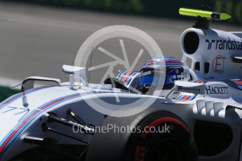 World © Octane Photographic Ltd. Williams Martini Racing, Williams Mercedes FW38 – Valtteri Bottas. Friday 10th June 2016, F1 Canadian GP Practice 2, Circuit Gilles Villeneuve, Montreal, Canada. Digital Ref :1587LB1D0154