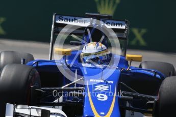 World © Octane Photographic Ltd. Sauber F1 Team C35 – Marcus Ericsson. Friday 10th June 2016, F1 Canadian GP Practice 2, Circuit Gilles Villeneuve, Montreal, Canada. Digital Ref :1587LB1D0232