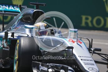World © Octane Photographic Ltd. Mercedes AMG Petronas W07 Hybrid – Lewis Hamilton. Friday 10th June 2016, F1 Canadian GP Practice 2, Circuit Gilles Villeneuve, Montreal, Canada. Digital Ref :1587LB1D0264