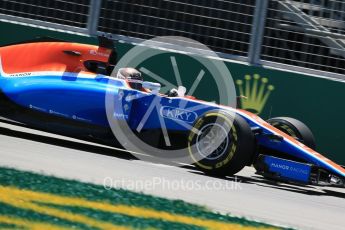 World © Octane Photographic Ltd. Manor Racing MRT05 - Pascal Wehrlein. Friday 10th June 2016, F1 Canadian GP Practice 2, Circuit Gilles Villeneuve, Montreal, Canada. Digital Ref :1587LB1D0319