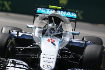 World © Octane Photographic Ltd. Mercedes AMG Petronas W07 Hybrid – Nico Rosberg. Friday 10th June 2016, F1 Canadian GP Practice 2, Circuit Gilles Villeneuve, Montreal, Canada. Digital Ref :1587LB1D0360