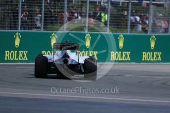 World © Octane Photographic Ltd. Haas F1 Team VF-16 – Romain Grosjean. Friday 10th June 2016, F1 Canadian GP Practice 2, Circuit Gilles Villeneuve, Montreal, Canada. Digital Ref :1587LB1D0614