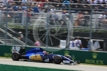 World © Octane Photographic Ltd. Sauber F1 Team C35 – Felipe Nasr. Friday 10th June 2016, F1 Canadian GP Practice 2, Circuit Gilles Villeneuve, Montreal, Canada. Digital Ref :1587LB5D9208