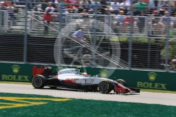 World © Octane Photographic Ltd. Haas F1 Team VF-16 - Esteban Gutierrez. Friday 10th June 2016, F1 Canadian GP Practice 2, Circuit Gilles Villeneuve, Montreal, Canada. Digital Ref :1587LB5D9219