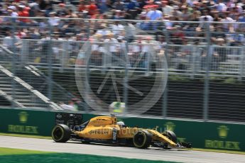World © Octane Photographic Ltd. Renault Sport F1 Team RS16 - Kevin Magnussen. Friday 10th June 2016, F1 Canadian GP Practice 2, Circuit Gilles Villeneuve, Montreal, Canada. Digital Ref :1587LB5D9242