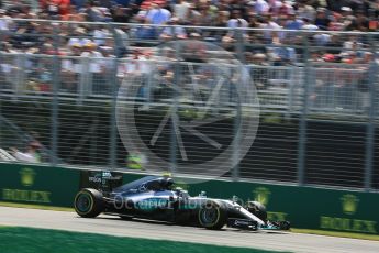 World © Octane Photographic Ltd. Mercedes AMG Petronas W07 Hybrid – Nico Rosberg. Friday 10th June 2016, F1 Canadian GP Practice 2, Circuit Gilles Villeneuve, Montreal, Canada. Digital Ref :1587LB5D9251