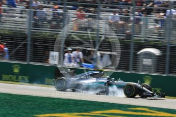 World © Octane Photographic Ltd. Mercedes AMG Petronas W07 Hybrid – Nico Rosberg. Friday 10th June 2016, F1 Canadian GP Practice 2, Circuit Gilles Villeneuve, Montreal, Canada. Digital Ref :1587LB5D9254