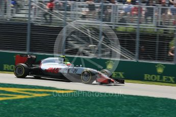 World © Octane Photographic Ltd. Haas F1 Team VF-16 - Esteban Gutierrez. Friday 10th June 2016, F1 Canadian GP Practice 2, Circuit Gilles Villeneuve, Montreal, Canada. Digital Ref :1587LB5D9293