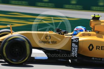 World © Octane Photographic Ltd. Renault Sport F1 Team RS16 – Jolyon Palmer. Friday 10th June 2016, F1 Canadian GP Practice 2, Circuit Gilles Villeneuve, Montreal, Canada. Digital Ref :1587LB5D9302