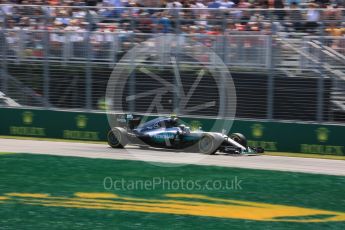 World © Octane Photographic Ltd. Mercedes AMG Petronas W07 Hybrid – Nico Rosberg. Friday 10th June 2016, F1 Canadian GP Practice 2, Circuit Gilles Villeneuve, Montreal, Canada. Digital Ref :1587LB5D9351