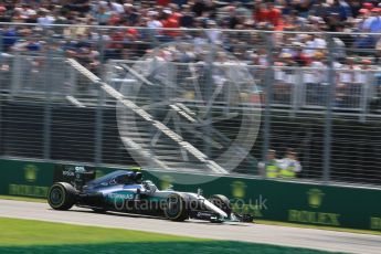 World © Octane Photographic Ltd. Mercedes AMG Petronas W07 Hybrid – Nico Rosberg. Friday 10th June 2016, F1 Canadian GP Practice 2, Circuit Gilles Villeneuve, Montreal, Canada. Digital Ref :1587LB5D9378