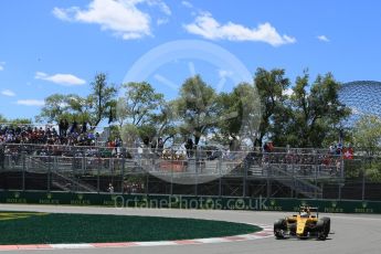World © Octane Photographic Ltd. Renault Sport F1 Team RS16 - Kevin Magnussen. Friday 10th June 2016, F1 Canadian GP Practice 2, Circuit Gilles Villeneuve, Montreal, Canada. Digital Ref :1587LB5D9458