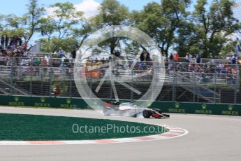 World © Octane Photographic Ltd. Haas F1 Team VF-16 - Esteban Gutierrez. Friday 10th June 2016, F1 Canadian GP Practice 2, Circuit Gilles Villeneuve, Montreal, Canada. Digital Ref :1587LB5D9612