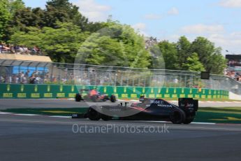 World © Octane Photographic Ltd. McLaren Honda MP4-31 – Jenson Button. Friday 10th June 2016, F1 Canadian GP Practice 2, Circuit Gilles Villeneuve, Montreal, Canada. Digital Ref :1587LB5D9754